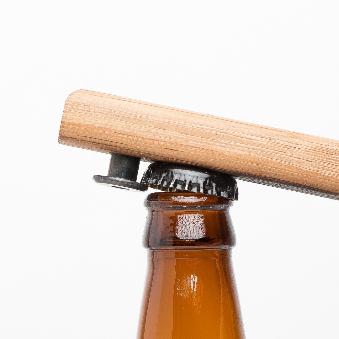 Top Popper Bottle Opener - Red Oak